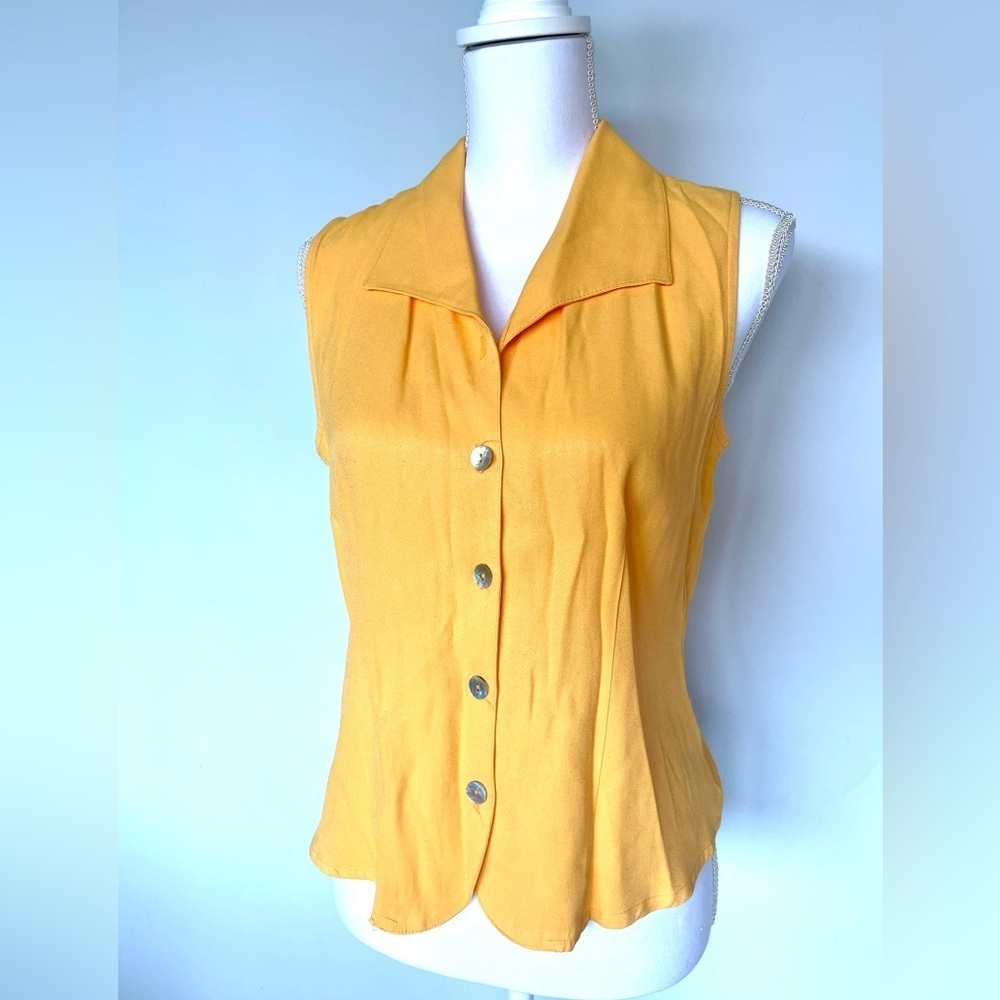 Vintage Impressions Collared Tank | Size M | Made in USA | EUC